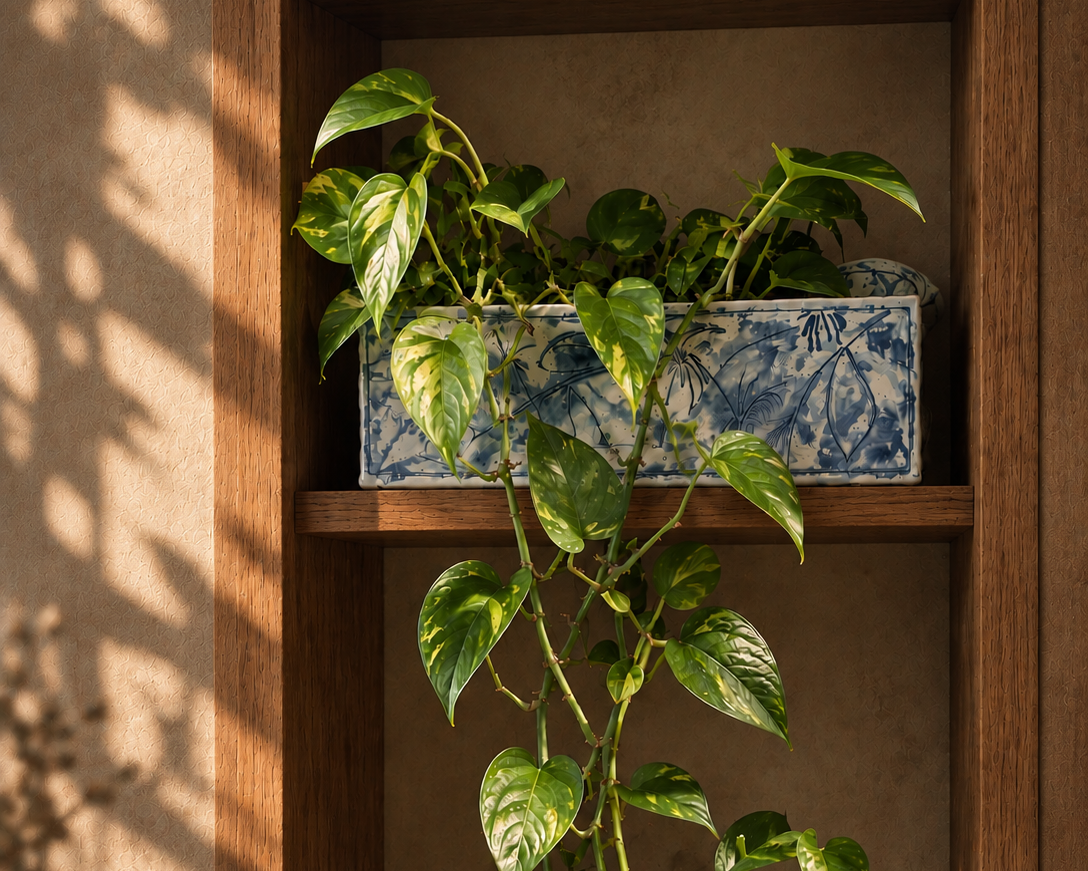 Porcelain corner planter